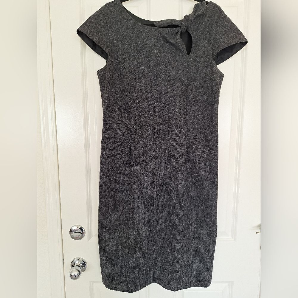 Oscar De La Renta‎ blend gray short sleeve midi dress size 12